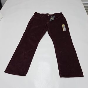 Womens Velvet Beet Lee Legendary Pants Straight Mid Rise.